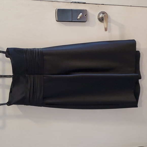 Bill Levkoff Black Satin Strapless Cocktail Dress 10 - Picture 5 of 6